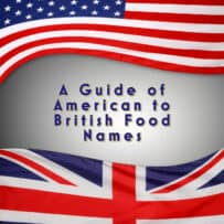 An American flag on top and a U.K flag on the bottom