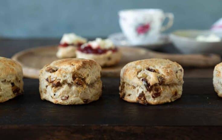 British scones with apple and dates