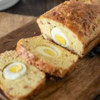 Loaf is sliced and ready to be served