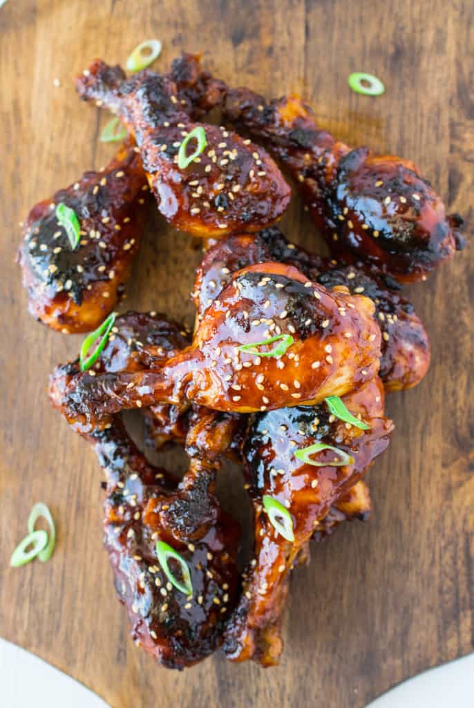 Baked honey soy chicken drumsticks are everything you want in a drumstick. Bathed in a sweet and tasty Asian sauce with a little kick, these drumsticks fall-off-the-bone delicious.