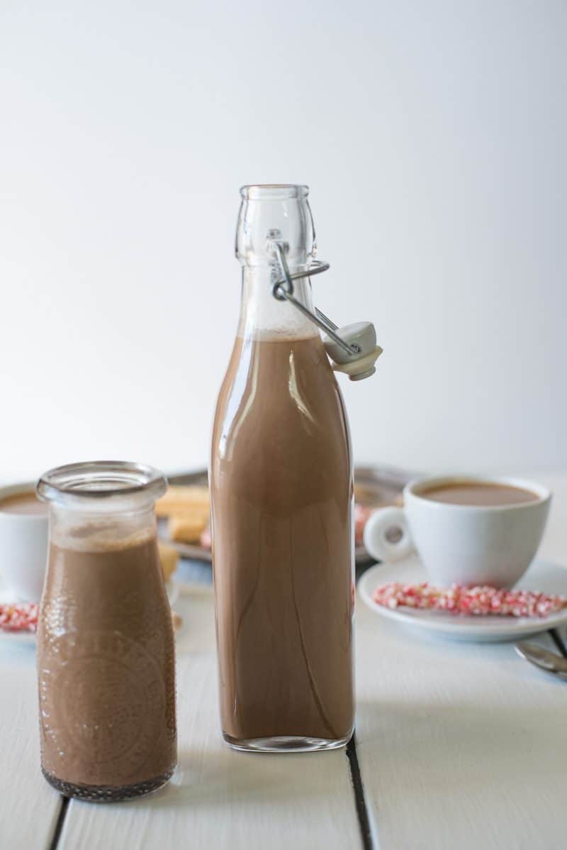 The creamer in bottles