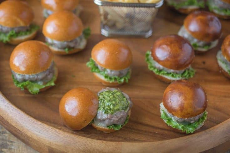 Chimichurri Burger Bites