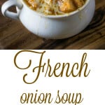 2 bowls of French onion soup