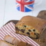 Fruity tea cake is the perfect accompaniment to a nice hot cup of tea. Dried fruit is soaked in tea with fresh orange zest then added to a simple cake batter and baked to perfection.