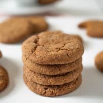 A stack of 4 Ginger Snaps a.k.a Ginger Nuts