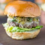 For this green chile cheeseburger, green chiles are transformed into a delicious relish and along with pepper jack cheese they are the perfect match for a burger topping.