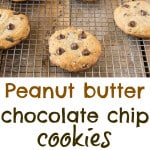 Peanut butter chocolate chip cookies. There's no better sweet treat than a warm, fresh out of the oven cookie. These peanut butter chocolate chips cookies can be in your hands in 20 minutes.