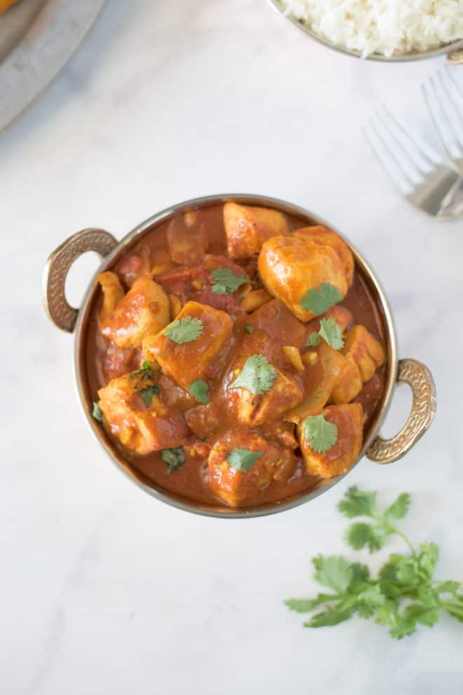 Large pieces of chicken bathed in delicious