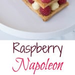 Raspberry Napoleon from the top and side