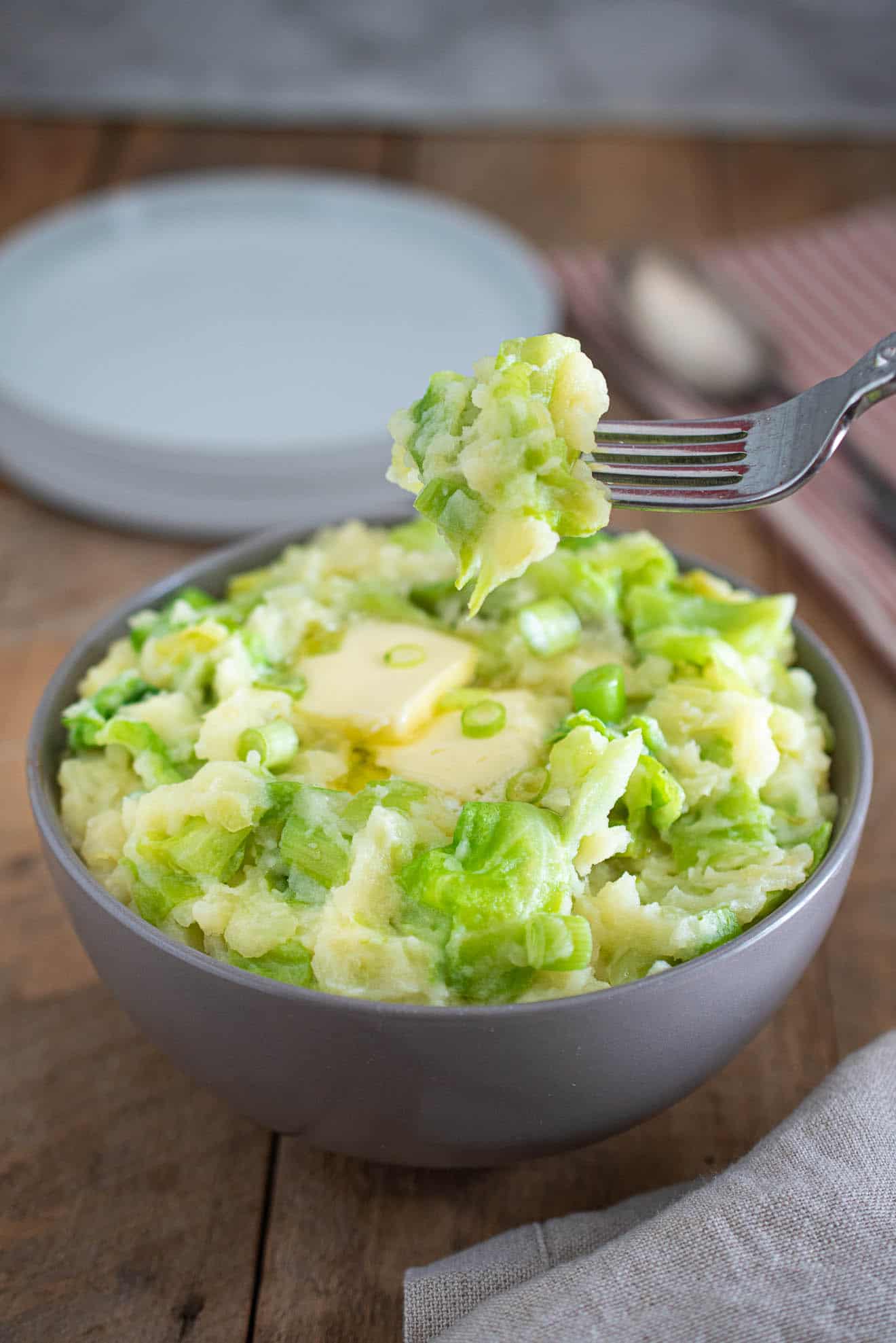 A fork full of colcannon