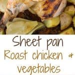 Half a chicken on a bed of vegetables