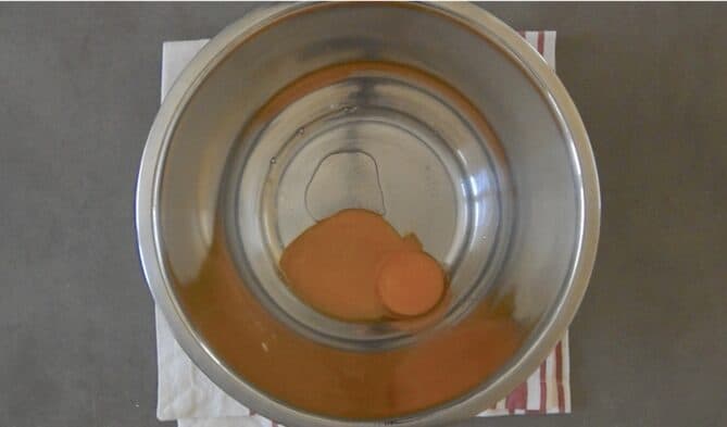 Egg yolks in a silver bowl