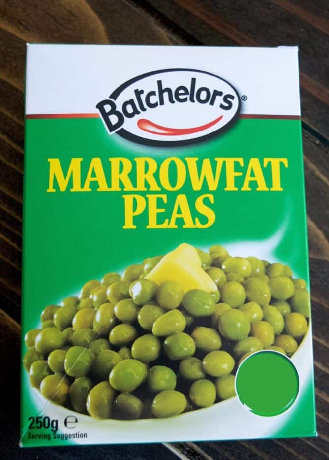 A box of marrowfat peas