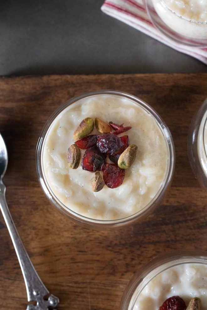 Dried cranberries and toasted pistachios are a delicious garnish