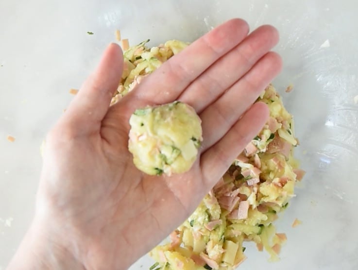 A 2 inch balls is rolled